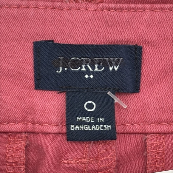J. Crew Factory 9" Frankie bermuda chino short in dusty red size 0 NWT AL569 - Picture 6 of 14